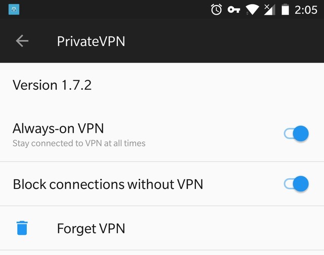 Setup manual Kill switch on Android 7 (Nougat) or newer